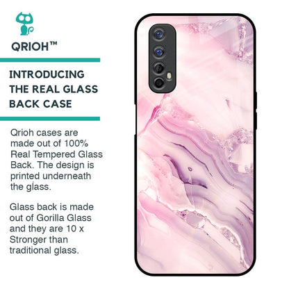 Diamond Pink Gradient Glass Case For Realme 7