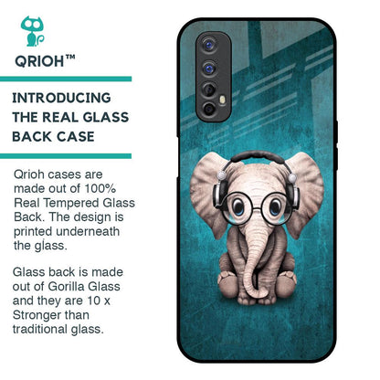 Adorable Baby Elephant Glass Case For Realme 7