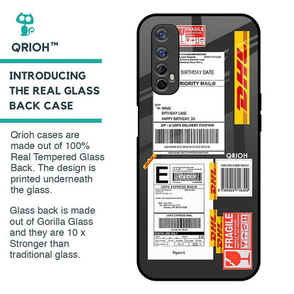 Cool Barcode Label Glass Case For Realme 7