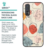 Abstract Faces Glass Case for Realme 7