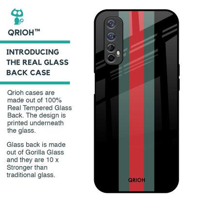 Vertical Stripes Glass Case for Realme 7
