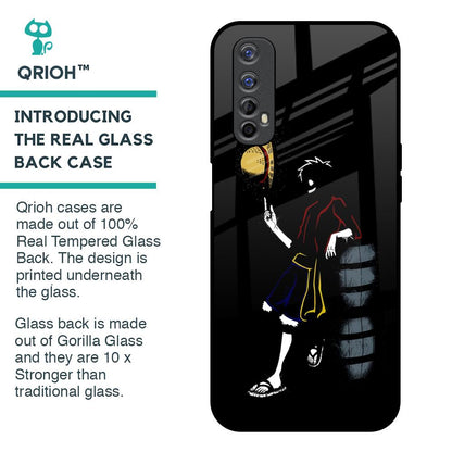 Luffy Line Art Glass Case for Realme 7