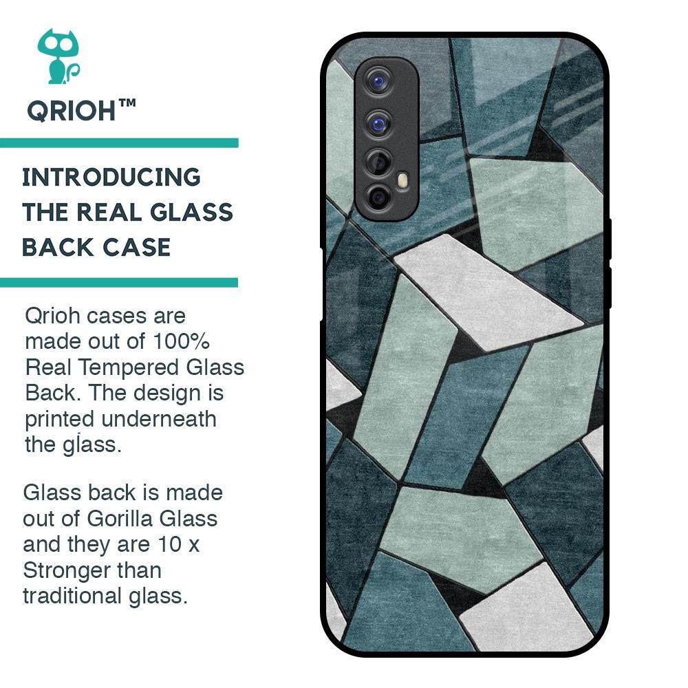 Abstact Tiles Glass Case for Realme 7