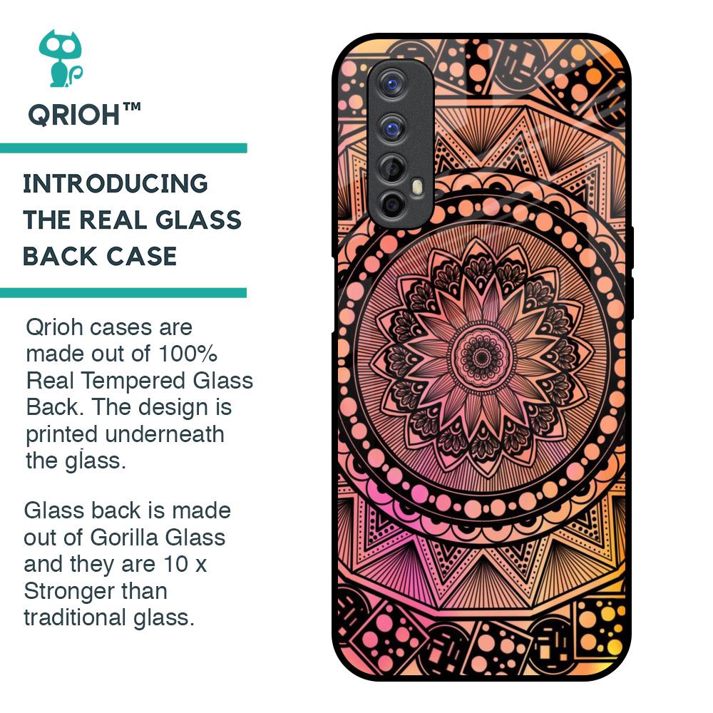 Floral Mandala Glass Case for Realme 7