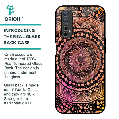 Floral Mandala Glass Case for Realme 7
