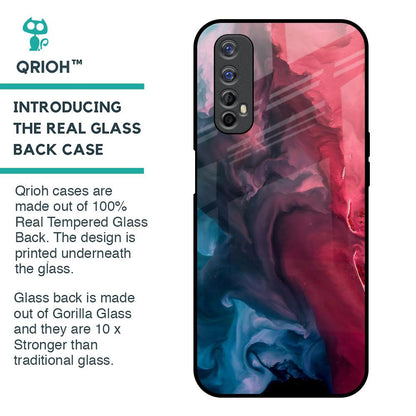 Blue & Red Smoke Glass Case for Realme 7