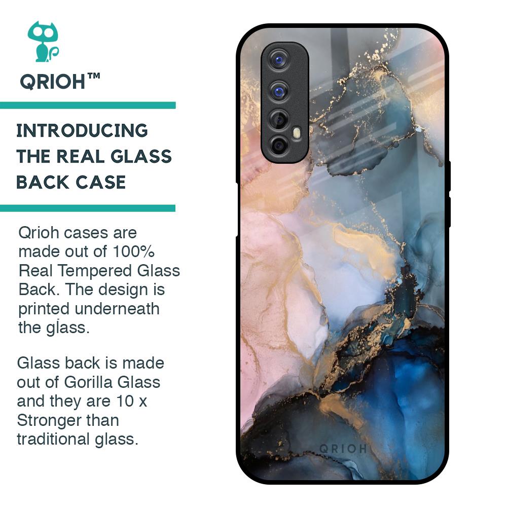 Marble Ink Abstract Glass Case for Realme 7