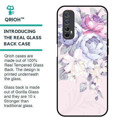 Elegant Floral Glass Case for Realme 7