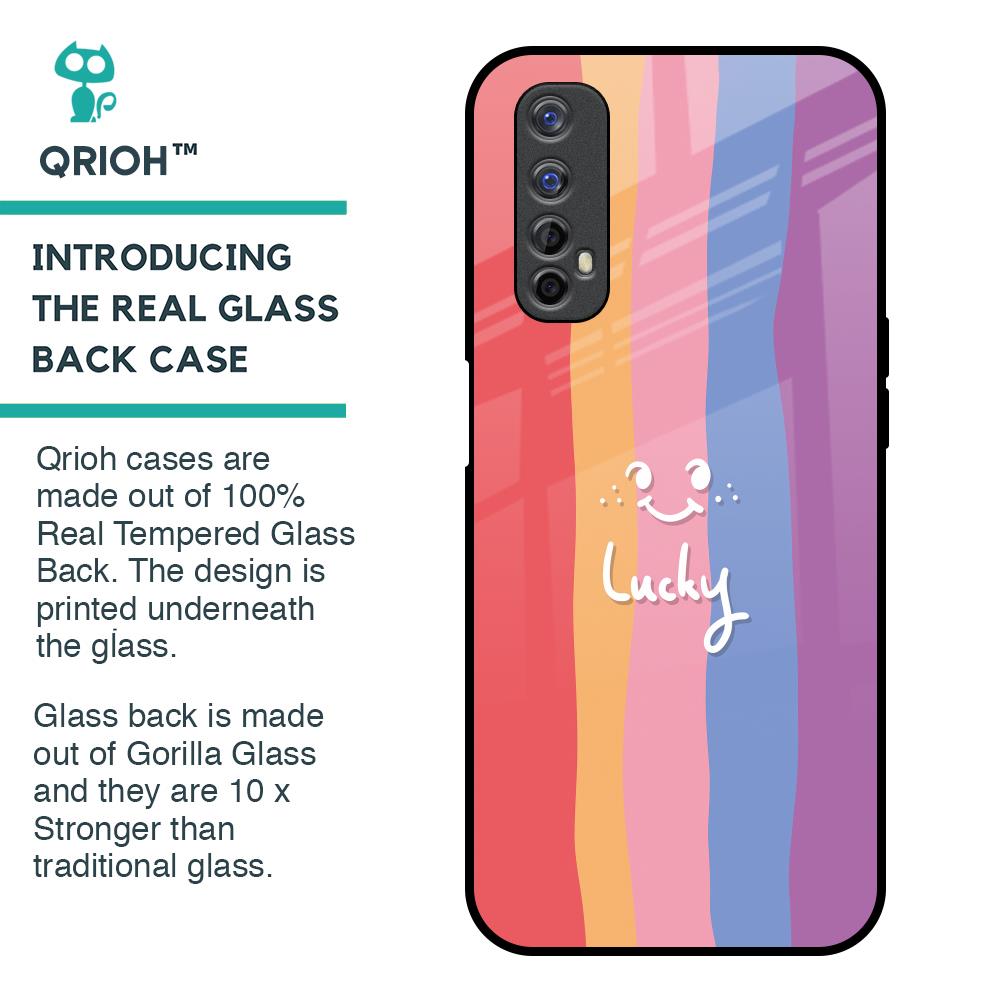 Lucky Abstract Glass Case for Realme 7
