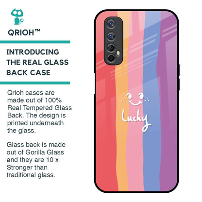 Lucky Abstract Glass Case for Realme 7
