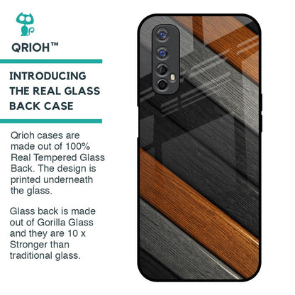 Tri Color Wood Glass Case for Realme 7