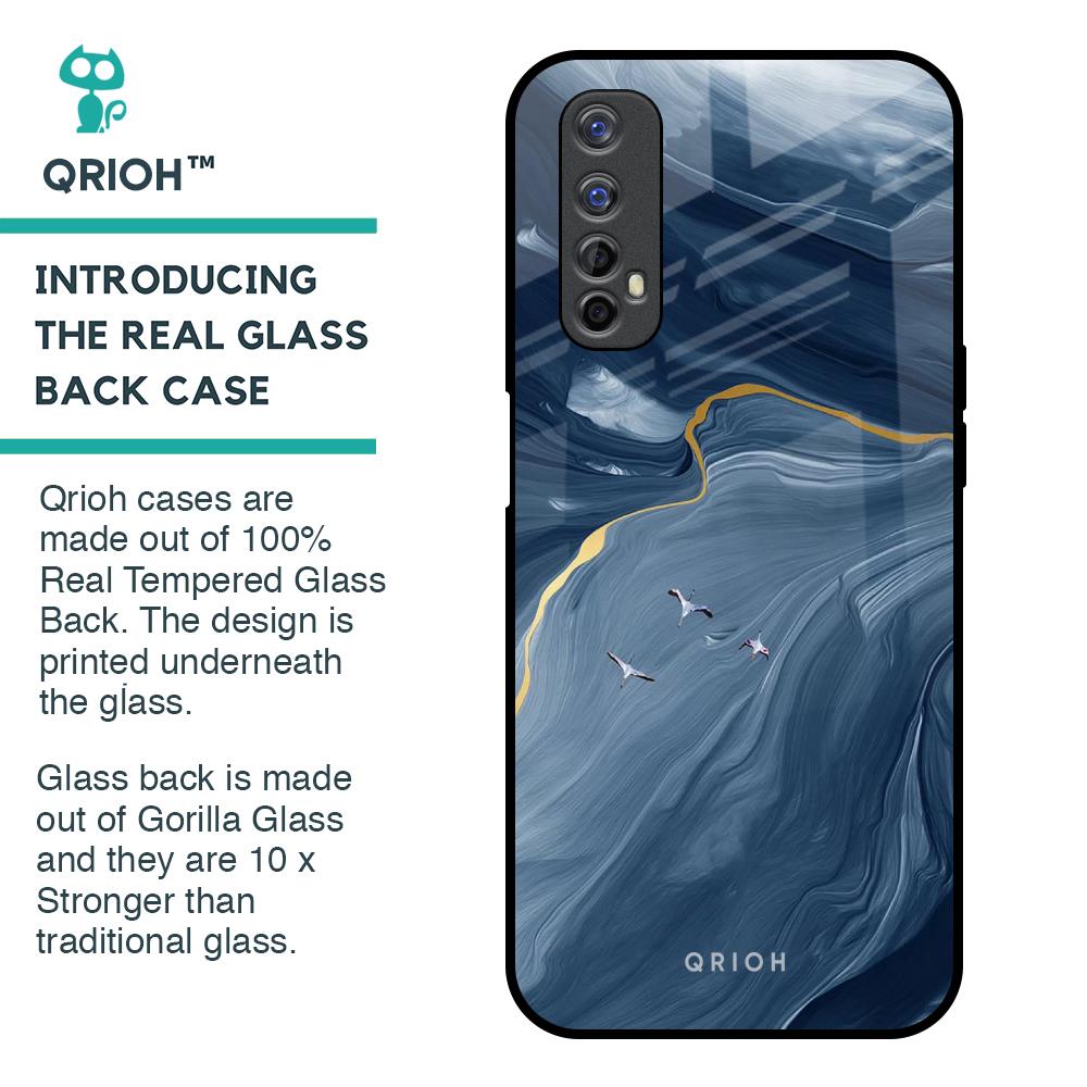 Deep Ocean Marble Glass Case for Realme 7