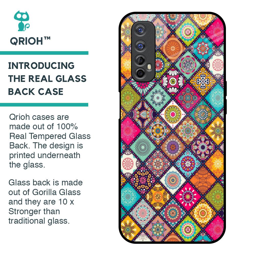 Multicolor Mandala Glass Case for Realme 7