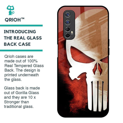 Red Skull Glass Case for Realme 7