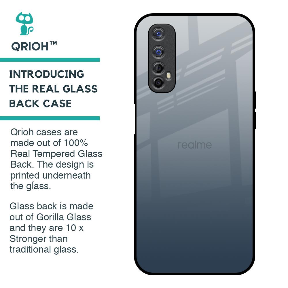 Smokey Grey Color Glass Case For Realme 7