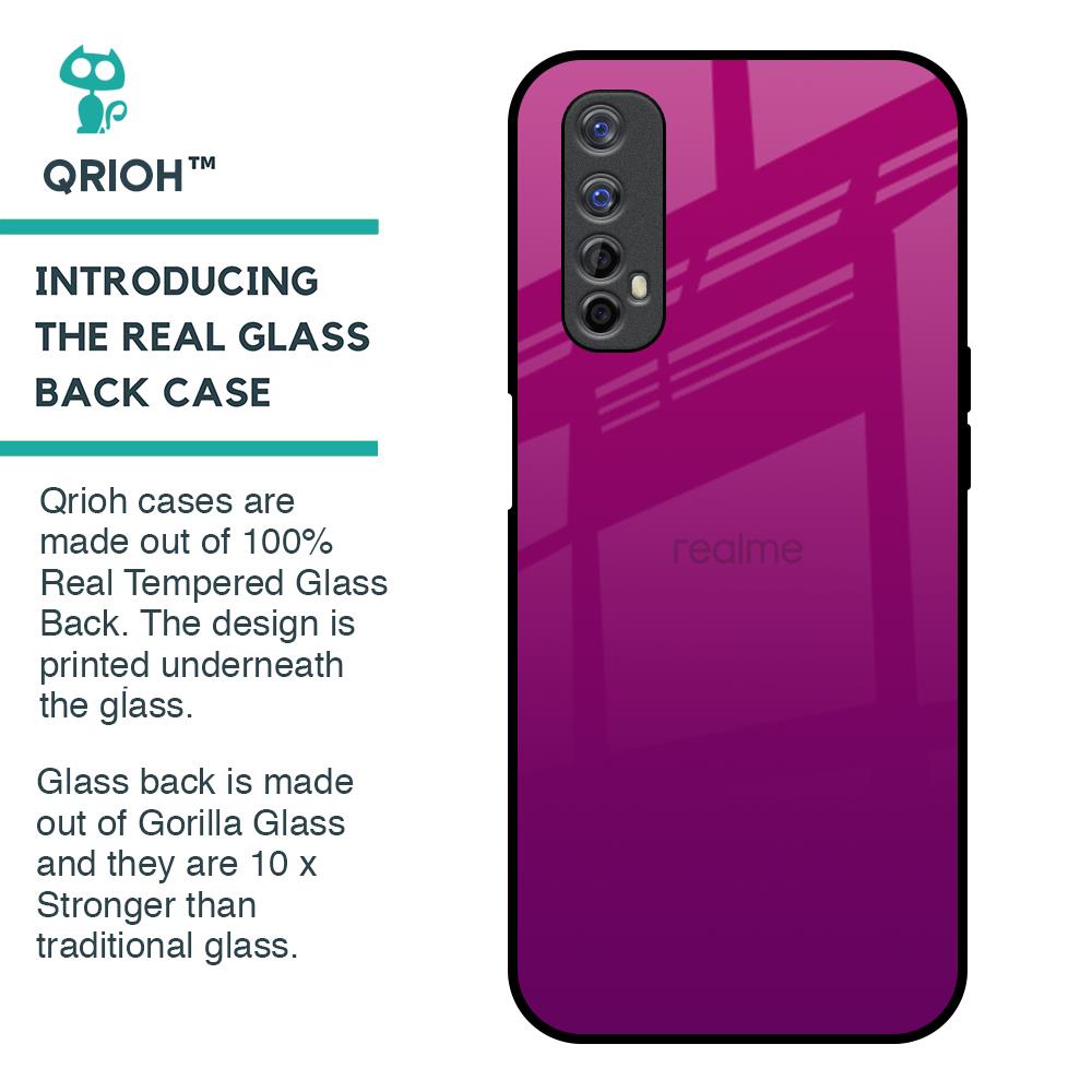 Magenta Gradient Glass Case For Realme 7