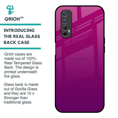 Magenta Gradient Glass Case For Realme 7
