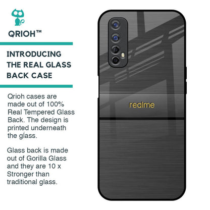 Grey Metallic Glass Case For Realme 7