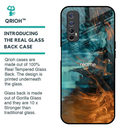 Golden Splash Glass Case for Realme 7