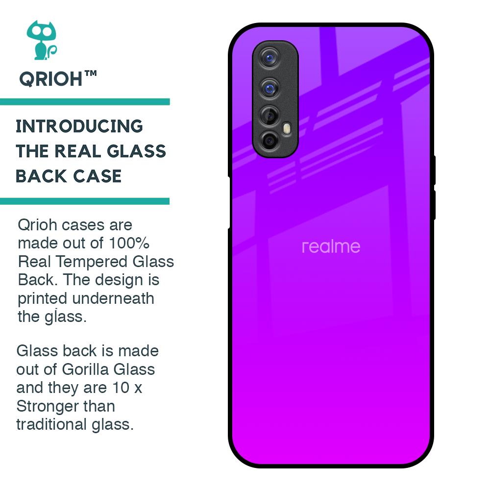 Purple Pink Glass Case for Realme 7