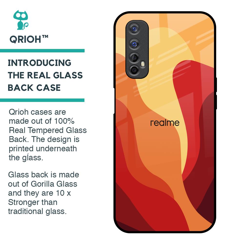 Magma Color Pattern Glass Case for Realme 7
