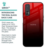 Maroon Faded Glass Case for Realme 7