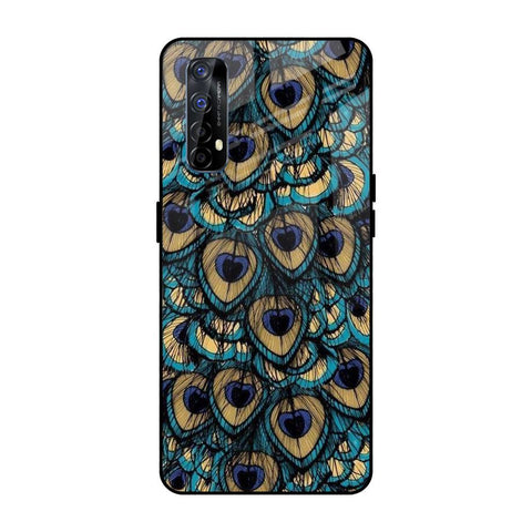 Peacock Feathers Realme 7 Glass Cases & Covers Online