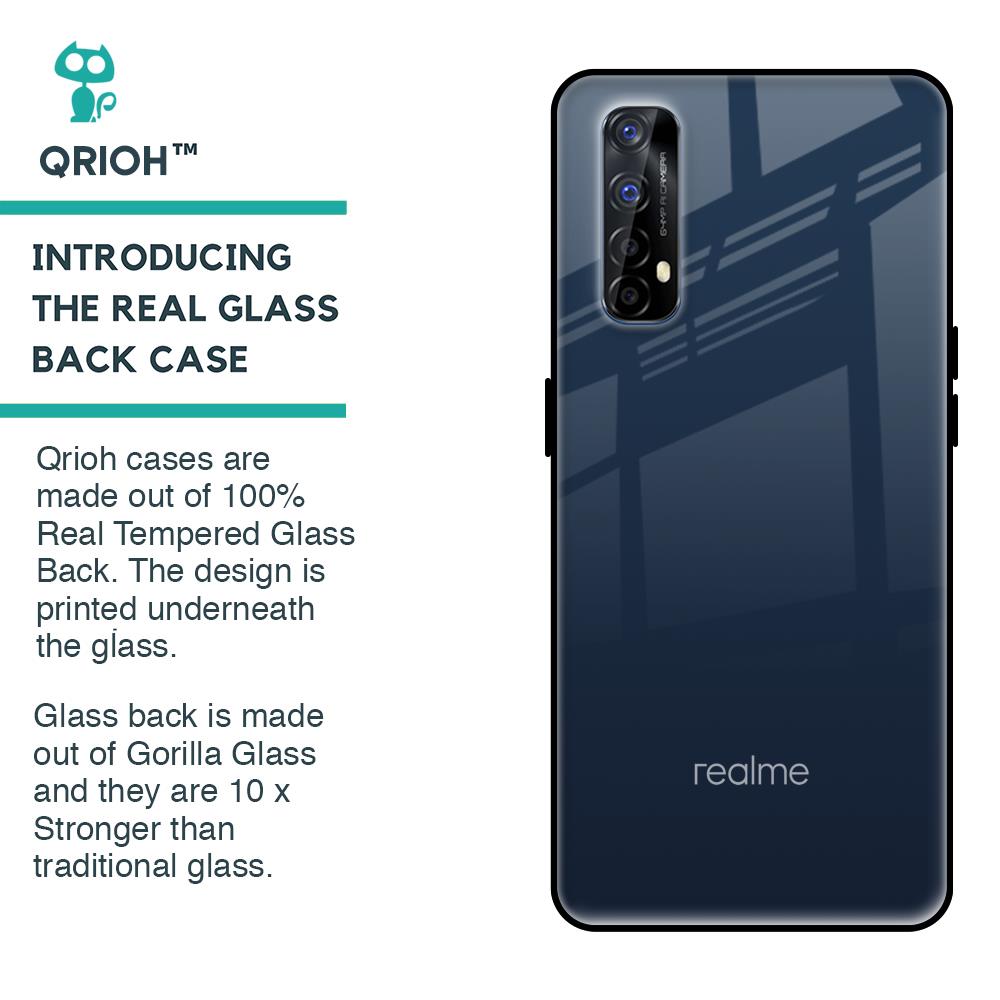 Overshadow Blue Glass Case For Realme 7