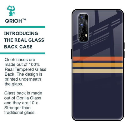 Tricolor Stripes Glass Case For Realme 7