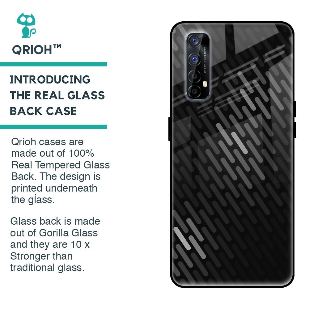 Dark Abstract Pattern Glass Case For Realme 7