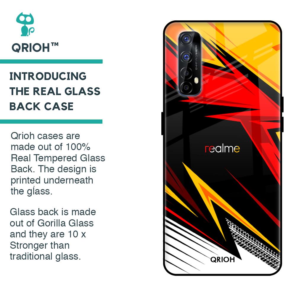 Race Jersey Pattern Glass Case For Realme 7