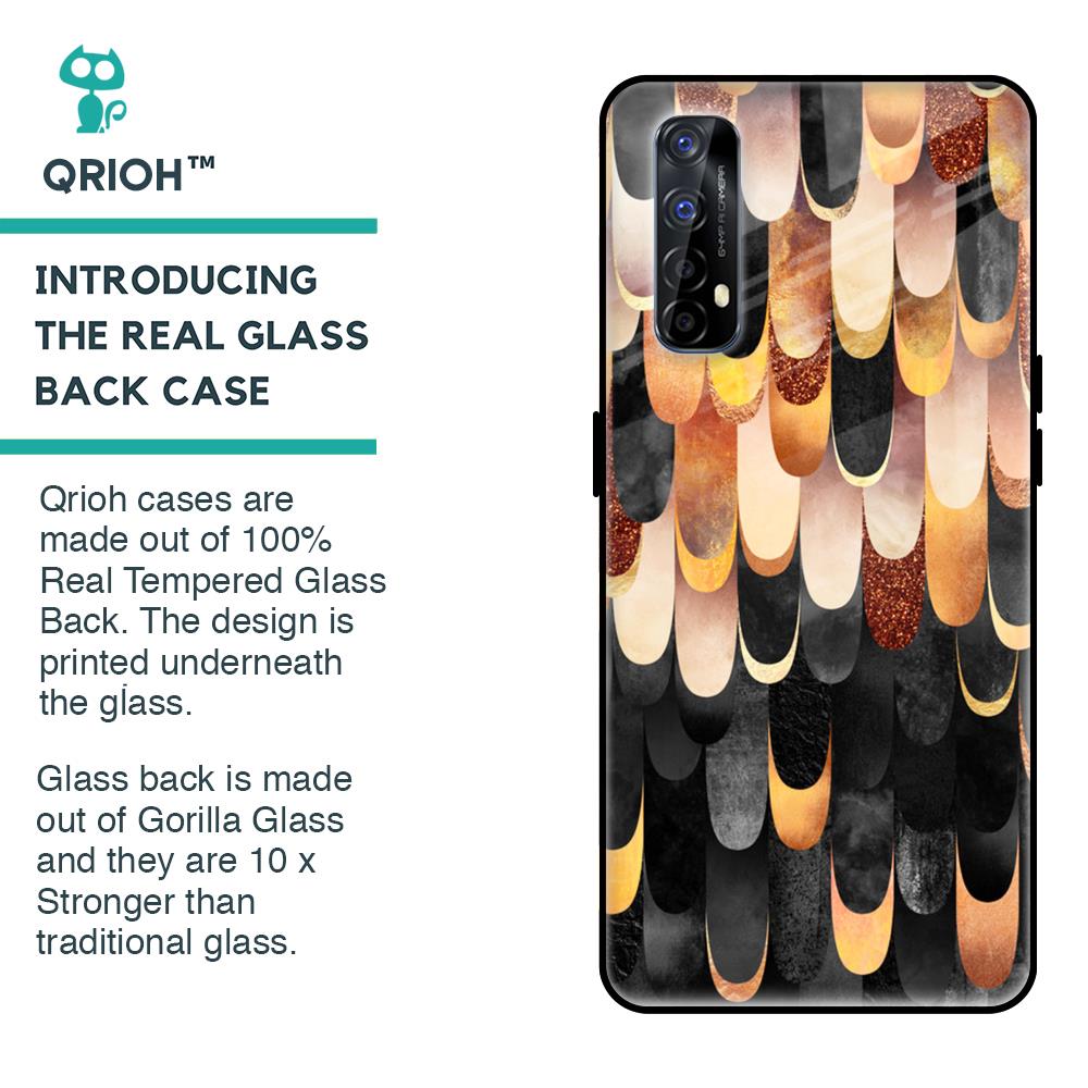 Bronze Abstract Glass Case for Realme 7