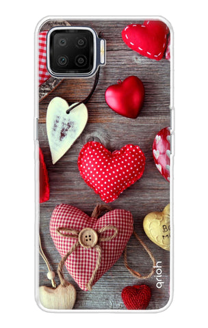 Valentine Hearts Oppo F17 Back Cover