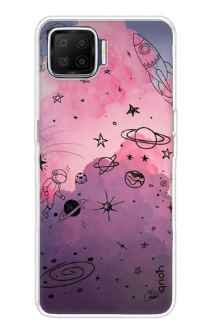 Space Doodles Art Oppo F17 Back Cover