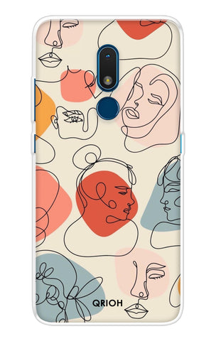 Abstract Faces Nokia C3 Back Cover