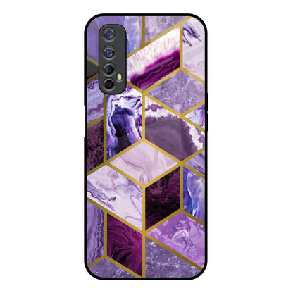 Purple Rhombus Marble Realme Narzo 20 Pro Glass Back Cover Online