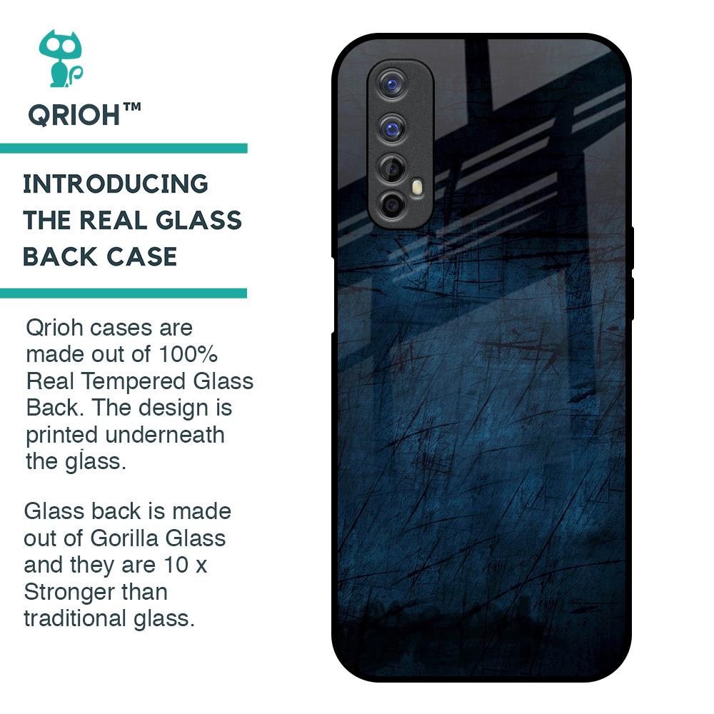 Dark Blue Grunge Glass Case for Realme Narzo 20 Pro