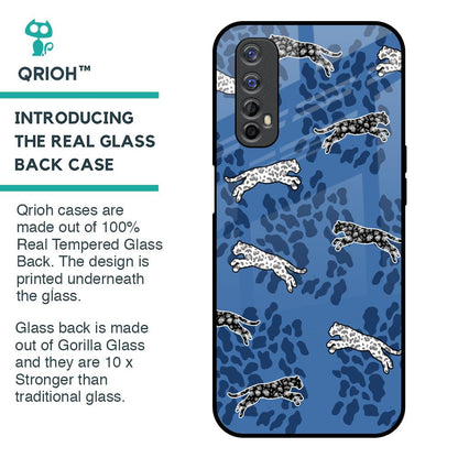 Blue Cheetah Glass Case for Realme Narzo 20 Pro