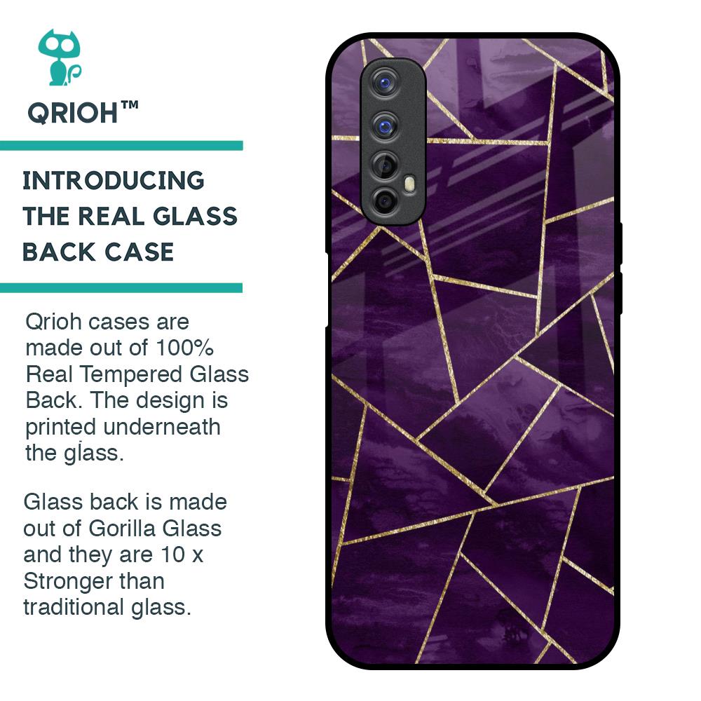 Geometric Purple Glass Case For Realme Narzo 20 Pro