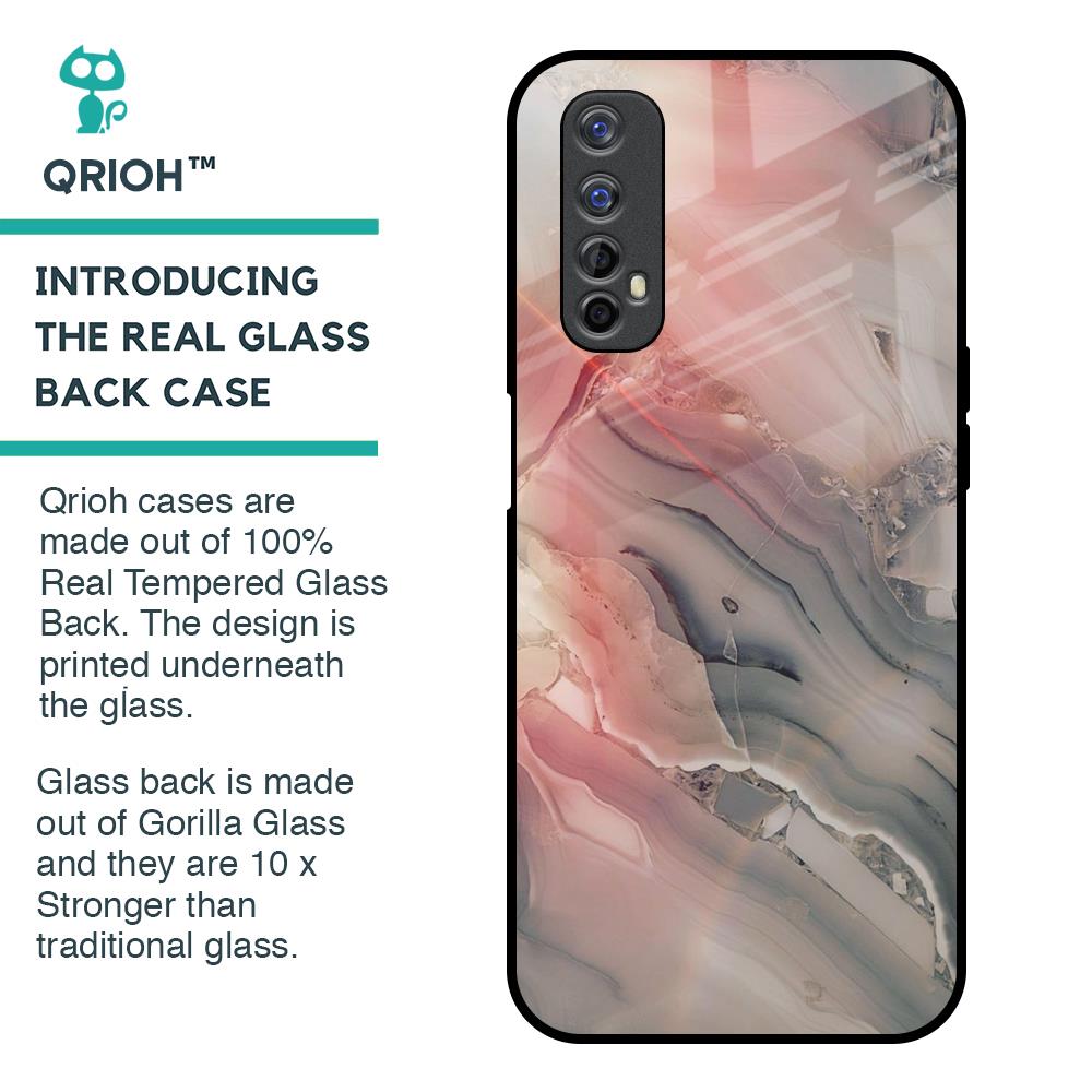 Pink And Grey Marble Glass Case For Realme Narzo 20 Pro