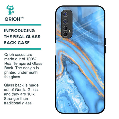 Vibrant Blue Marble Glass Case for Realme Narzo 20 Pro