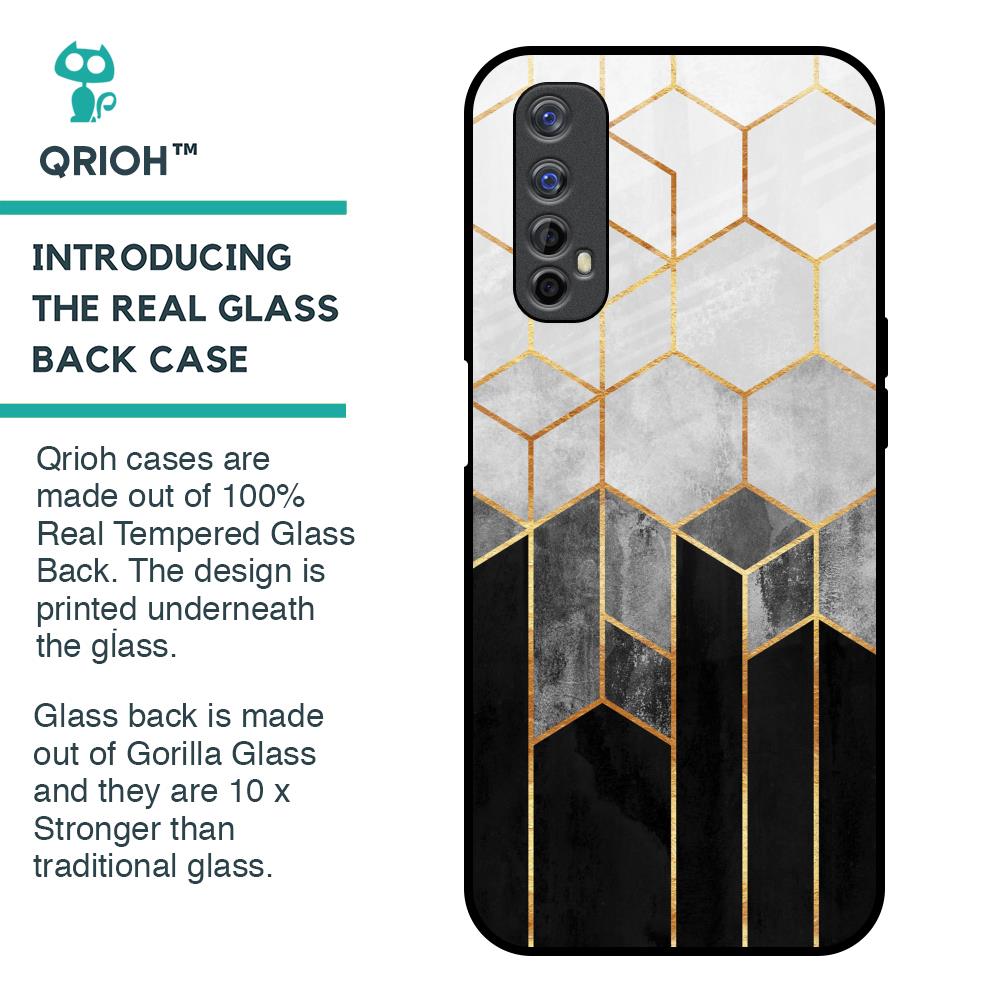 Tricolor Pattern Glass Case for Realme Narzo 20 Pro