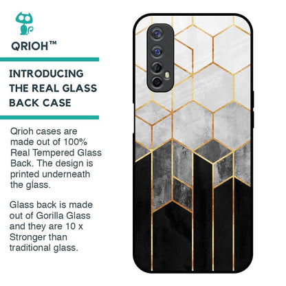 Tricolor Pattern Glass Case for Realme Narzo 20 Pro