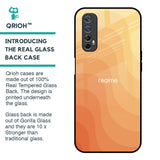 Orange Curve Pattern Glass Case for Realme Narzo 20 Pro