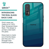 Green Triangle Pattern Glass Case for Realme Narzo 20 Pro