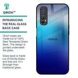 Blue Rhombus Pattern Glass Case for Realme Narzo 20 Pro