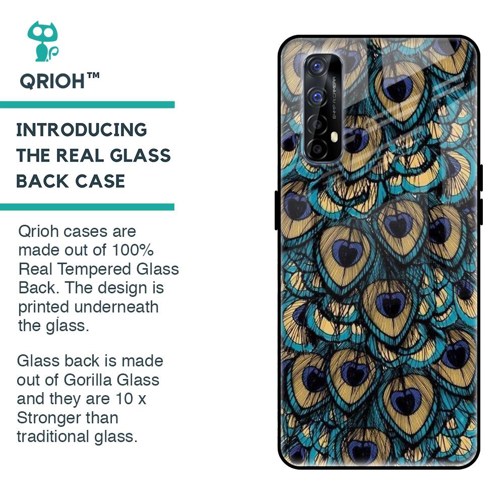 Peacock Feathers Glass case for Realme Narzo 20 Pro