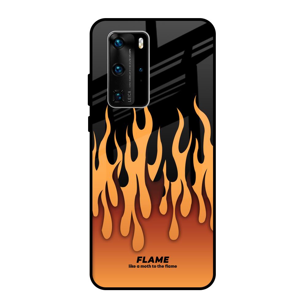 Fire Flame Huawei P40 Pro Glass Back Cover Online