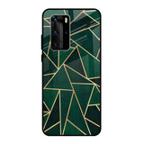 Abstract Green Huawei P40 Pro Glass Back Cover Online