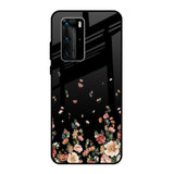 Floating Floral Print Huawei P40 Pro Glass Back Cover Online